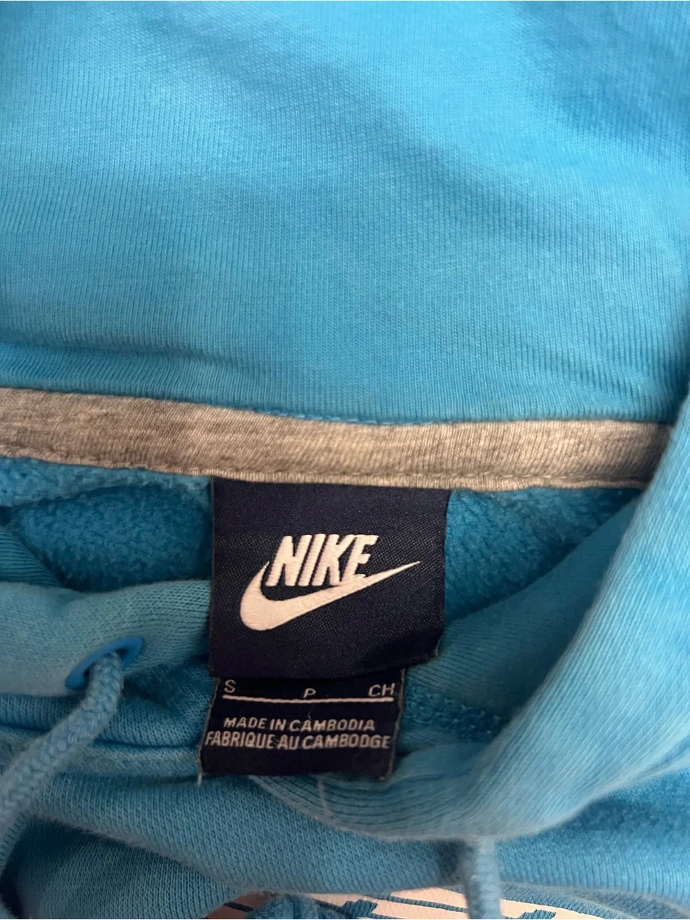 Nike Teal & Gray Colorblock Pullover Hoodie